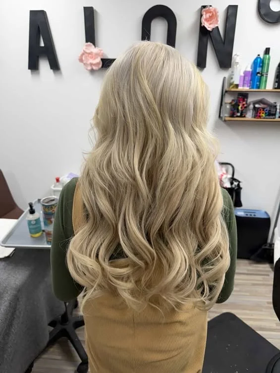 Blonde waves from the Salon6Esthetics client portfolio