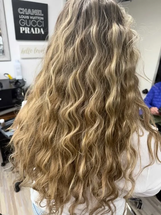 Soft blonde waves from the Salon6Esthetics portfolio